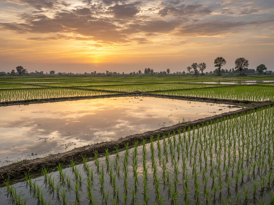 Rice paddies in Punjab